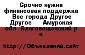 Срочно нужна финансовая поддержка! - Все города Другое » Другое   . Амурская обл.,Благовещенский р-н